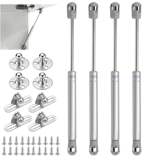 4 Piezas Pistones Hidraulicos Muebles Cocina,120N/12KG Amortiguadores Muebles Cocina,Hidraulico Amortiguador de Gas,Pistones a Gas Muebles Cocina,Amortiguador Puerta Cocina para Puertas Armario