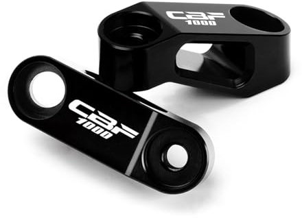 FSMAQNHG Spiegel Loch Cap Für H Cb1100 Cb1300 Cbf600 Cbf1000 CB 1100 1300 CBF 600 1000 Motorrad Fahrrad Spiegel Halterung Riser Extender Adapter(CBF1000-BLACK)