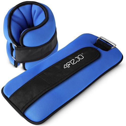 4FIZJO Knöchel & Handgelenkgewichte, Neopren und Gusseisen, Set Gewichtsmanschetten für Fitness Pilates Yoga Aerobic, Gewichte für beine und arme, Handgelenk & Ankle weights