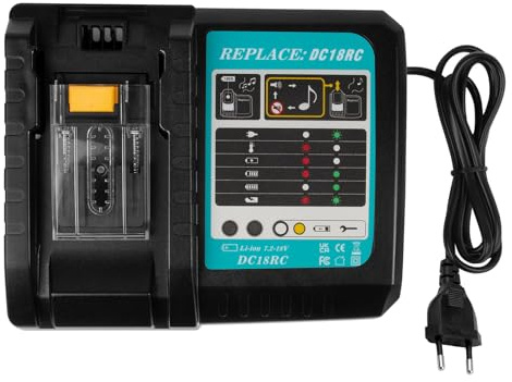 ASUNCELL 3A Chargeur Rapide Compatible avec Makita 14,4V-18V Batterie Li-ION Remplacement BL1815 BL1830 BL1840 BL1850 BL1860 BL1890 BL1415 BL1430 BL1440