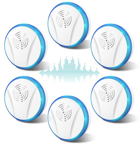 Ultrasonic Pest Repeller,6 Pack Plug-in Spider Repellent, Indoor Electronic Insect Repellent & Pest Control for Mosquitos, Mouse, Mice, Spiders, Roaches, Flies, Wasps, Fleas