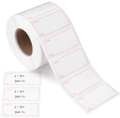 Mocraft Etiketten Selbstklebend Aufkleber Klebeetiketten zum Beschriften Gefrieretiketten für Küchen und Bastelbedarf