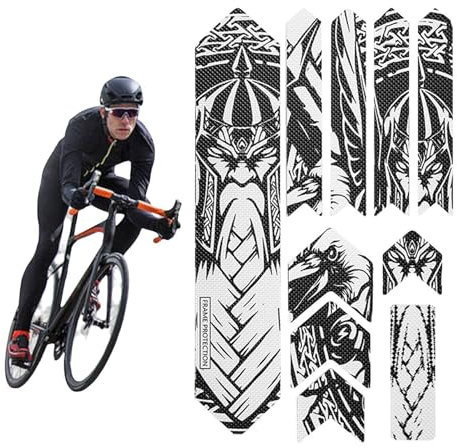 MWZBTG Aufkleber Für Fahrradrahmen Reflektor, Fahrrad Schutzfolie Muster, Fahrrad Schutz Aufkleber Rahmenschutz, Mountainbike Rahmen Schutz Folie Für Mountainbike, E-Bike, Trekking Bike, Rennrad
