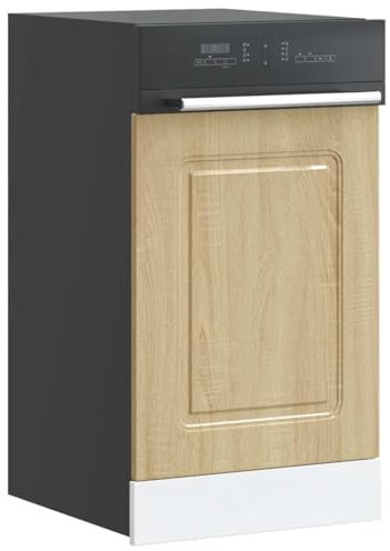 Gecheer Panneau pour lave-vaisselle Kalmar Chêne Sonoma 45 x 1,5 x 67 cm, Panneau avant Lave-vaisselle Cuisine Protéger Appareils ménagers