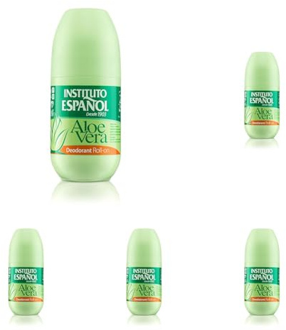 INSTITUTO ESPAÑOL Español - Aloe Vera Deodorant Roll-on - 75ml (Packung mit 5)
