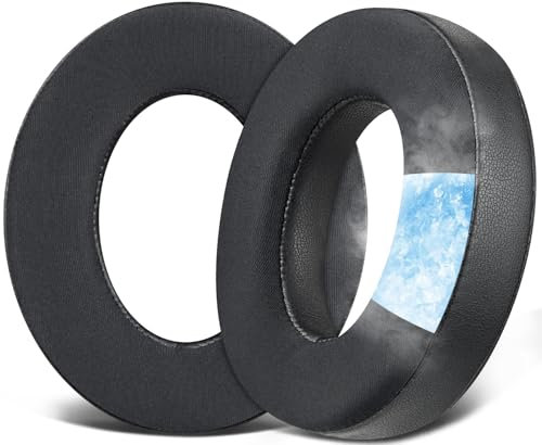 SOULWIT Gel Raffreddamento Cuscinetti Auricolari per Sennheiser Momentum 4 Over/Around Ear Wireless Cuffie, Padiglioni Cuffie con Tessuto Traspirante Ice Silk, Schiuma Antirumore ad Alta Densità