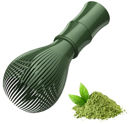 AOTISBAO Matcha-Schneebesen,PP HarzPP Harz Matcha Rührer, traditionelle handgefertigte japanische Matcha Tee Mixer Pinsel Mischwerkzeug Zubehör für Teezubereitung Matcha (Grün)