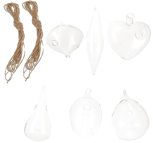 VICASKY Vasi Di Vetro Trasparente Appesi Per Piante Idroponiche Contenitori Decorativi Per Piante Da Interno Vasi in Vetro Stabili e Pratici Per Fioriere Sospensione Per Balconiere e Desig