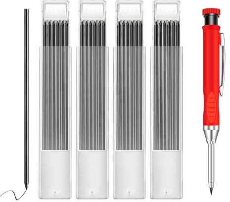 VTYTZZ Pica Minen, 24 Stück, 2,8 mm, Schwarz, Wasserfest, Graphit, Zimmermannsbleistift, Markierung, Zeichnen（Stift nicht im Lieferumfang enthalten）