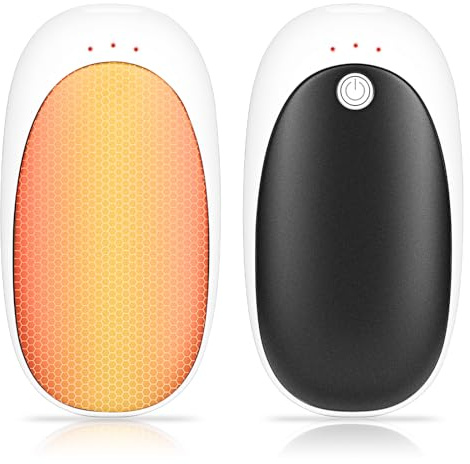 Magnetic Hand Warmers Rechargeable, 2 Pack Electric Portable Pocket Handwarmers 3 Heating Modes USB Electric Split Rechargeable Hand Warmer Reusable Pocket Heater Tech Winter Gift for Men Women