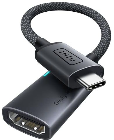 INIU Original HDMI Certified 4K@60Hz USB C to HDMI Adapter, TypeC Smart LED