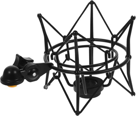 SUPVOX Metal Microphone Shockproof Suspension Stand for Large Diaphragm Condenser Mics Professional Anti-vibration Mic Holder Bracket with High Stability for Broadcasting Voice Over and