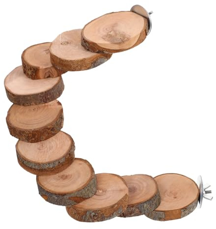 DIYEAH Échelle pour Perroquet Jouet pour Cage à Oiseaux Échelle Bois pour Hamster Perchoir pour Perruches Jouet