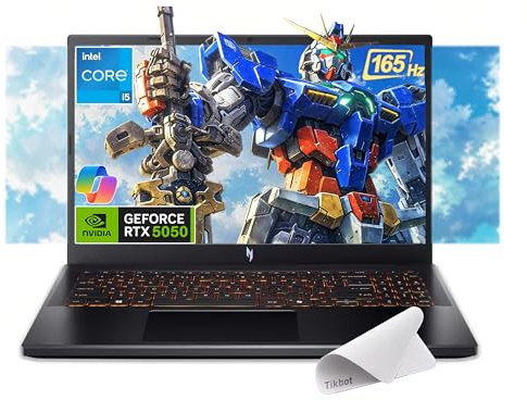 Acer Nitro V 15.6” FHD IPS 165Hz Gaming Laptop, Intel Core i5-13420H, NVIDIA GeForce RTX 5050 with 8GB GDDR7 VRAM, Win11H, w/Mouse pad (16GB RAM, 1TB PCIe SSD)