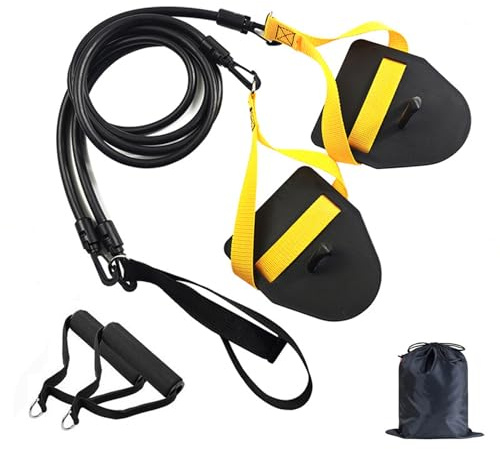 Haodream Bras de flottabilité, bande de résistance de fitness, entraînement des bras, corde de traction avec pagaie, équipement d'entraînement de natation, bras de natation
