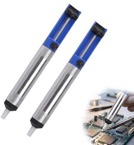 Zolara 2 piezas bomba desoldadora bomba de soldadura bomba de succión antiestática desoldadora bomba de succión de soldadura con punta de teflón para aspiración de soldadura líquida para uso