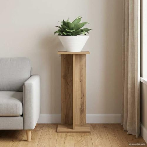 Generico Supporto per Piante Rovere Artigianale 25 x 25,5 x 60,5 cm,Prato e Giardino,Giardinaggio,Supporti per piante-899672