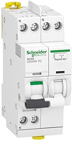 Schneider Electric - Acti9 iDD40N - disjoncteur différentiel tête de groupe - 1P+N C 25A 10kA 30mA AC - A9DV3625