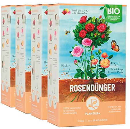 Plantura Bio Rosendünger mit 3 Monaten Langzeitwirkung, 6 kg, für prächtige Rosen in Beet & Topf, Bio-Qualität, gut für den Boden, unbedenklich für Haus- & Gartentiere