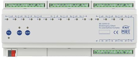 KNX Binär-Eingang 32 mal, 12TE, REG, potentialfreie Version, BE-32000.02
