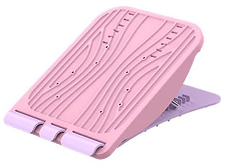 LTLCLZ Verstellbares 12Stufiges Tragbares Knöchel Und Fuß Neigungsbrett Wadendehner Plantarfuß Wirbelsäulenmassage Ausgleichs Fitnesspedal,Rosa