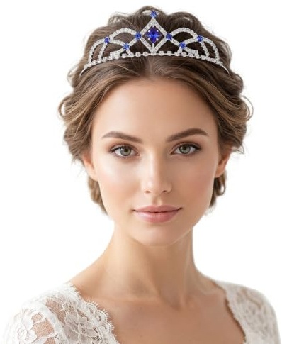 LALAFINA Frauen Tiara Hochzeit Brautkrone Silber Strass Haarschmuck Damen Kronhaar Schmuck Für Braut Und Mädchen 5.91X4.72X1.18In Leichtes Design