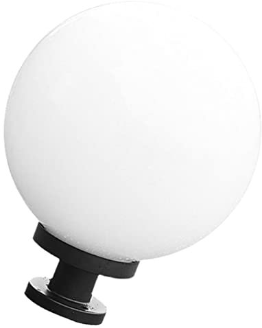 SHERCHPRY Lámpara De Poste De Bola Redonda Poste De Luces Villa Cerca Poste De Luz Patio Jardín Césped Luces De Calle Lámpara De Columna Lámpara De Mesa Redonda Sombra 15Cm Para Jardín