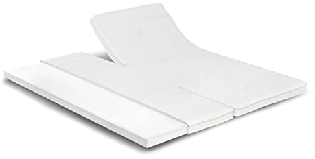 Meisterschlaf Split Kaltschaum Topper 180x210 cm – Höhe 7cm – RG 45 – Oeko-TEX® Standard 100 – Tencel™ Lyocell Doppeltuch-Bezug waschbar – für Matratzen, Boxspringbett – Made in Germany