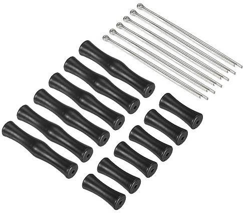 PATIKIL Archery Bowstring Finger Saver 1.6 Inch/0.8 Inch, 6 Pack Silicone Finger Guard for Youth, Black