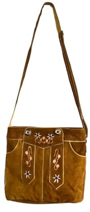 Albsales Trachtentasche Dirndltasche Handtasche echt Leder Handtasche Oktoberfest Wasen