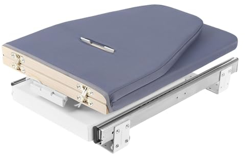 banborba Tabla de planchar plegable,giratoria180grados,tabla de planchar extensible,con cubierta de tela extraíble,estación de planchar con carril silencioso,81x31 x 15 cm,capacidad de carga de 45 kg