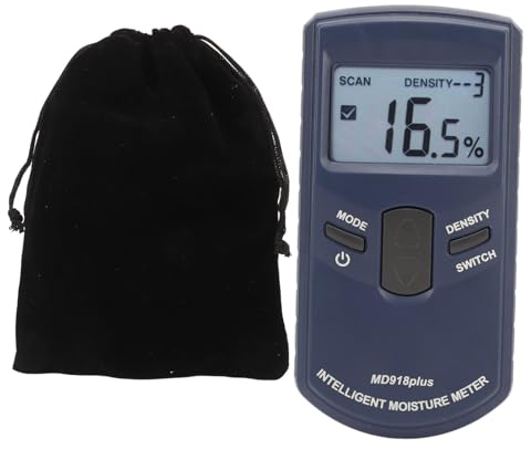 EVTSCan Stiftloser Feuchtigkeitsmesser, 2-in-1 Stiftloser Feuchtigkeitstester, digitaler Feuchtigkeits-Feuchtigkeitssensor-Detektor für Holz, Brennholz, Trockenbau, Papier,
