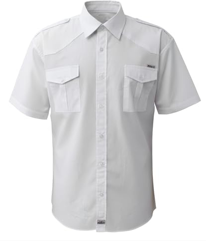 ROCK-IT Apparel Chemise Homme 100% Coton Manches Courtes Blanc 5XL