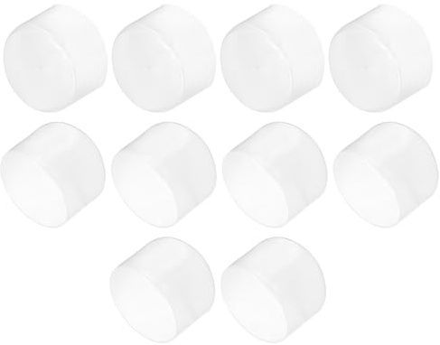 QUARKZMAN 10 Stück Gummikappen, 60mm Rohrstopfen Endkappe Rund Schutzkappen Pfostenkappe Abdeckkappen Zaunpfosten Endspitze Kappen für Gartenstühle Tischbeine Möbelfüße Gleiter, Klar