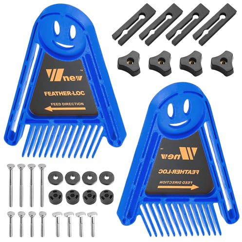 Doppel Featherboard Tischsäge Set, 21 × 16.5 cm Federbrettern mit Schrauben und Unterlegscheiben, Fräslift Zubehör, ​für Tischsägen, Bandsägen, Frästische, Zäune Werkzeuge