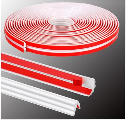 WZERHO Coving for Ceilings Safety Edge & Corner Guards Flexible Moulding Trim Self Adhesive Wall Trim TPE Quadrant Trim White Wall Corner Guards Edge, for Table Edge Door Frame Wall Baseboard
