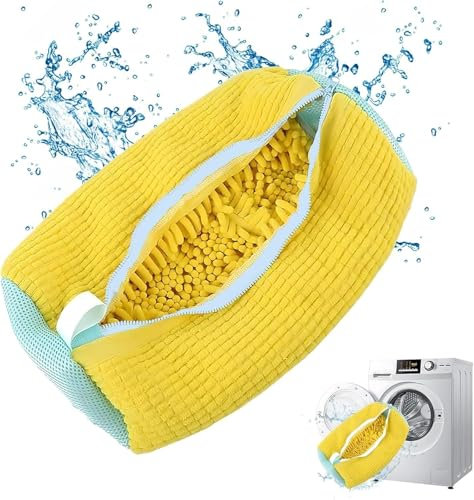 FENXIXIONE 1/2 St. Schuhe Wäschesack - 2024 Wiederverwendbar Langlebiger Schuh Waschen Maschinenbeutel, Wrap-Around Reißverschluß Unbloo Schuhsack (1 stücke)