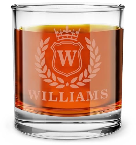 SosnSusn Cadeau Personnalisé Verre A Whisky, Cadeau Papa Homme Original d'anniversaire, de Noël, de fête des Pères, Scotch, Whisky, Cognac, Rhum,Verre à l'ancienne