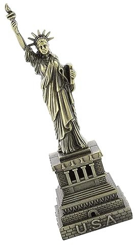 QUMIIRITY Metallornament Statue Modell Freiheitsstatue Figur Schreibtischdekoration Tischschmuck Metallhandwerk Landschaftsdekor Weinschrankdekor Handwerksstatue Ornamentstatue Metallhandwer