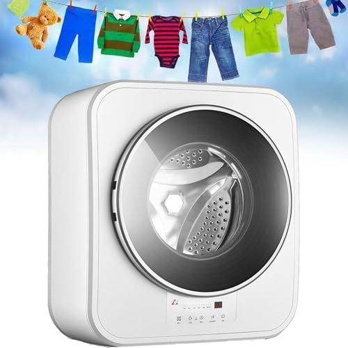 DPQYJPP Mini Machine à Laver essoreuse entièrement Automatique 3 kg, ébullition à Haute température, Lavage Rapide 15 Minutes, Fonction séchage à l'air Chaud, Lave-Linge électrique Mural