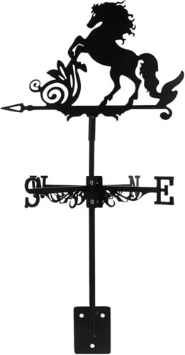 Girouette De Toit Direction du Vent DéCoration Accessoires De DéCoration De Pelouse Girouette De Patio Girouette Rustique Ornement De Cheval Girouette DéCor Vintage Artisanat en Fer ExtéRieur(A)