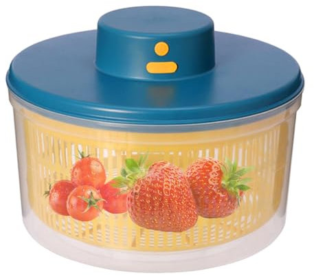 Setauoo Séchoir à légumes et à Salade de Cuisine, mélangeur électrique à Drainage Rapide - Essoreuses à Salade Grande Capacité 3L,Mélangeur électrique, sèche-Salade, Chargement USB, Compact, Facile à