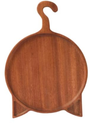 JISADER Wooden Breakfast Tray, Serving Platter, Cheese Board, Snack Plate for Table, Kitchen, Parties