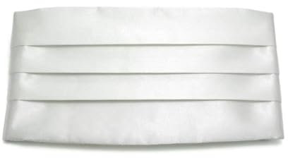 UALXPAO Kummerbund Herren-Kummerbund for Smoking-Anzüge und als Statement for Damen und Herren. Kummerbund, elegantes Accessoire for formelle Kleidung(White)