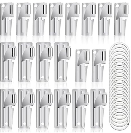 Kdouehg Abrelatas P38 y P51 con Llaveros, Abrelatas Manual de Acero Inoxidable para Acampar, Abrelatas PortáTil para Viajes en la Cocina