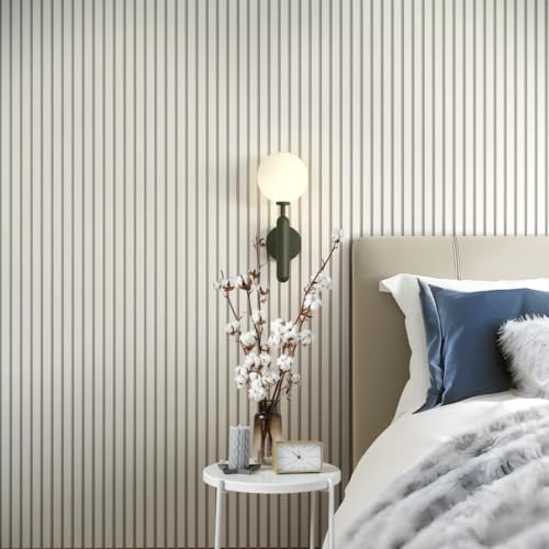 Decorative Slat Wall Panel in White 3D Slat Acoustic for Wall or Ceiling 240cm x 60cm