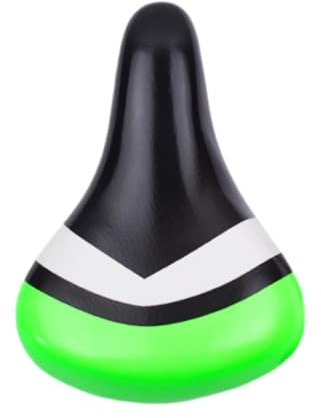 Ronyme Kids Bicycle Saddle Waterproof Soft Wear Resistant Comfortable for Children Bikes Universal Bicycle Seat Kids Bike Saddle, Black Green