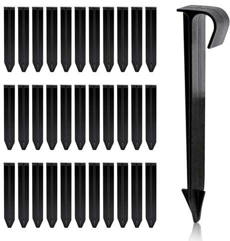 50PCS Ground Securing Pegs for Drip Irrigation Line Weeping Pipe Soaker Hose, 16mm Ground Stakes for Vegetable Gardens Flower Beds Planting Watering System Tools Lawn Garden Supplies
