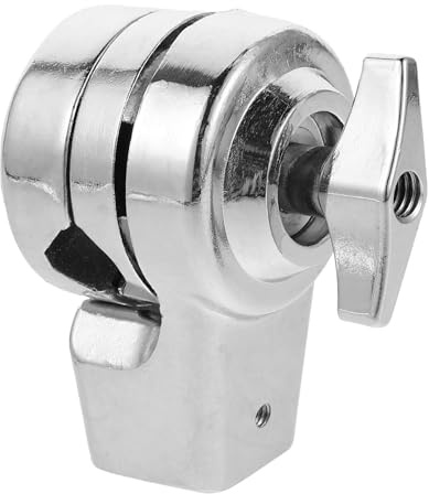 Milisten Abrazadera Universal para Bombo con Soporte para Platillo y Varilla, Accesorio de Percusión, Plata