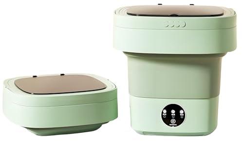 Lavatrice portatile da viaggio piccola da 8 l, mini lavatrice pieghevole con centrifuga per campeggio e viaggi, lavanderia a risparmio energetico per biancheria intima, vestiti e calze